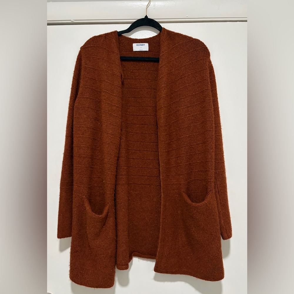 Old Navy Rust Open-Front Cardigan